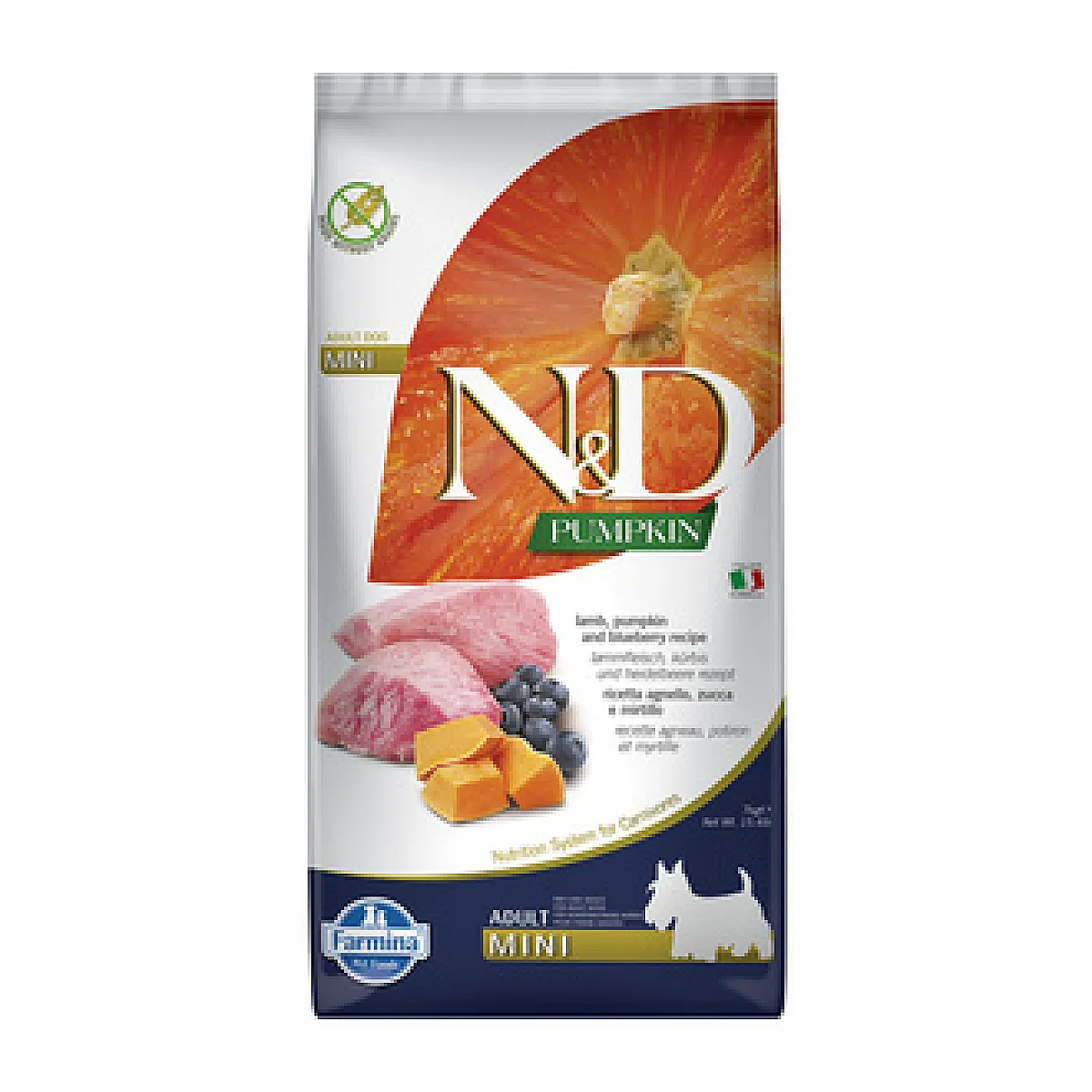 N&D Tahılsız Kuzu ve Yaban Mersini Yetişkin Köpek Maması 7 kg