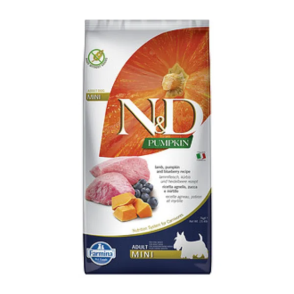 N&D Tahılsız Kuzu ve Yaban Mersini Yetişkin Köpek Maması 7 kg