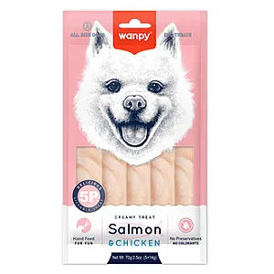 Wanpy Somon ve Tavuklu Köpek Ödülü 5 x 14 g