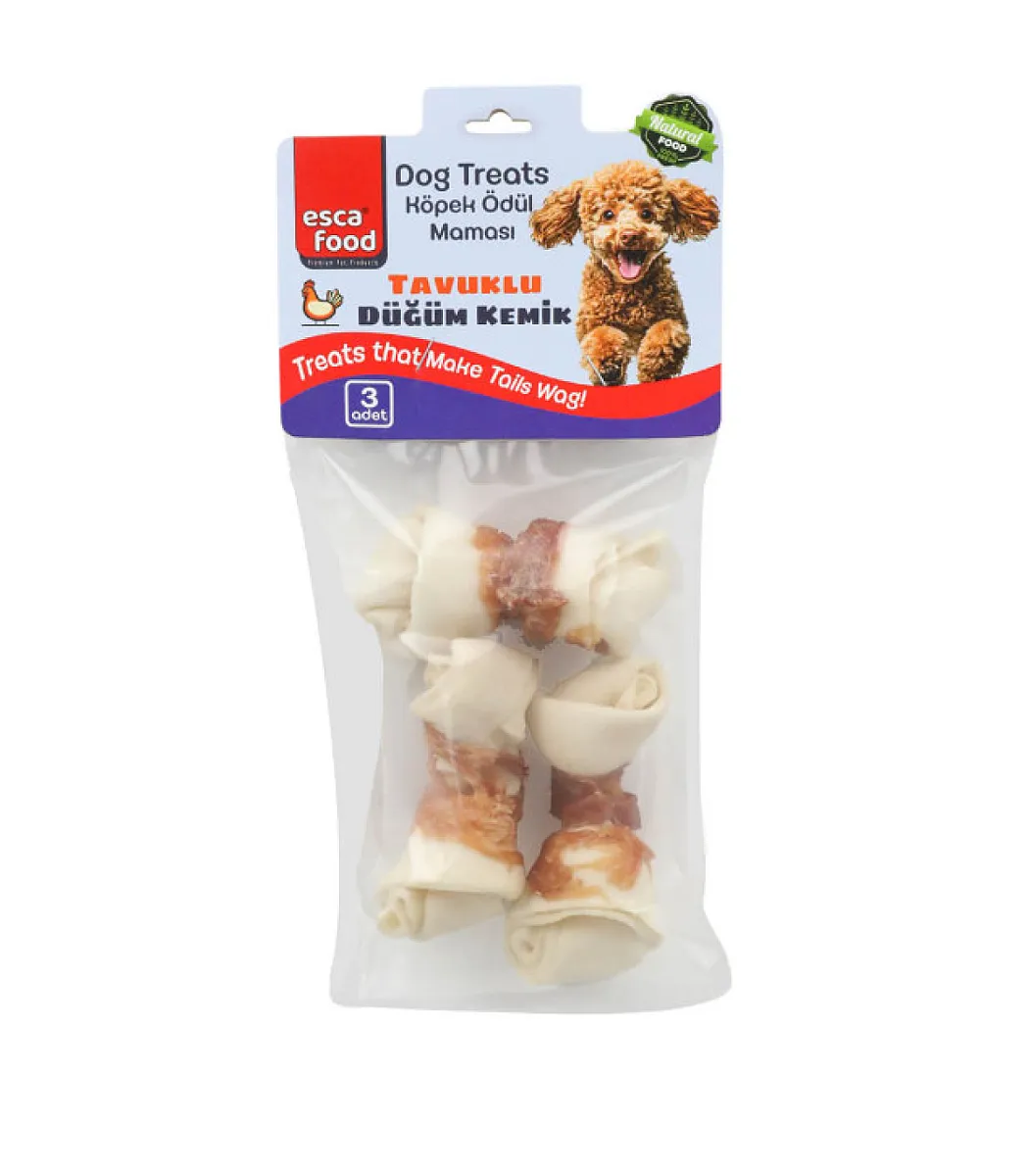 Esca Food Tavuklu Mini Düğüm Köpek Ödülü 84 gr 3'lü