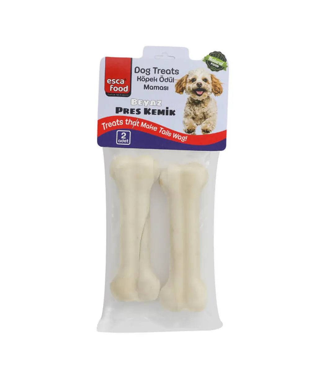 Esca Food Beyaz Pres Köpek Kemik Çubuk 1,25 cm - 2'li 100 gr