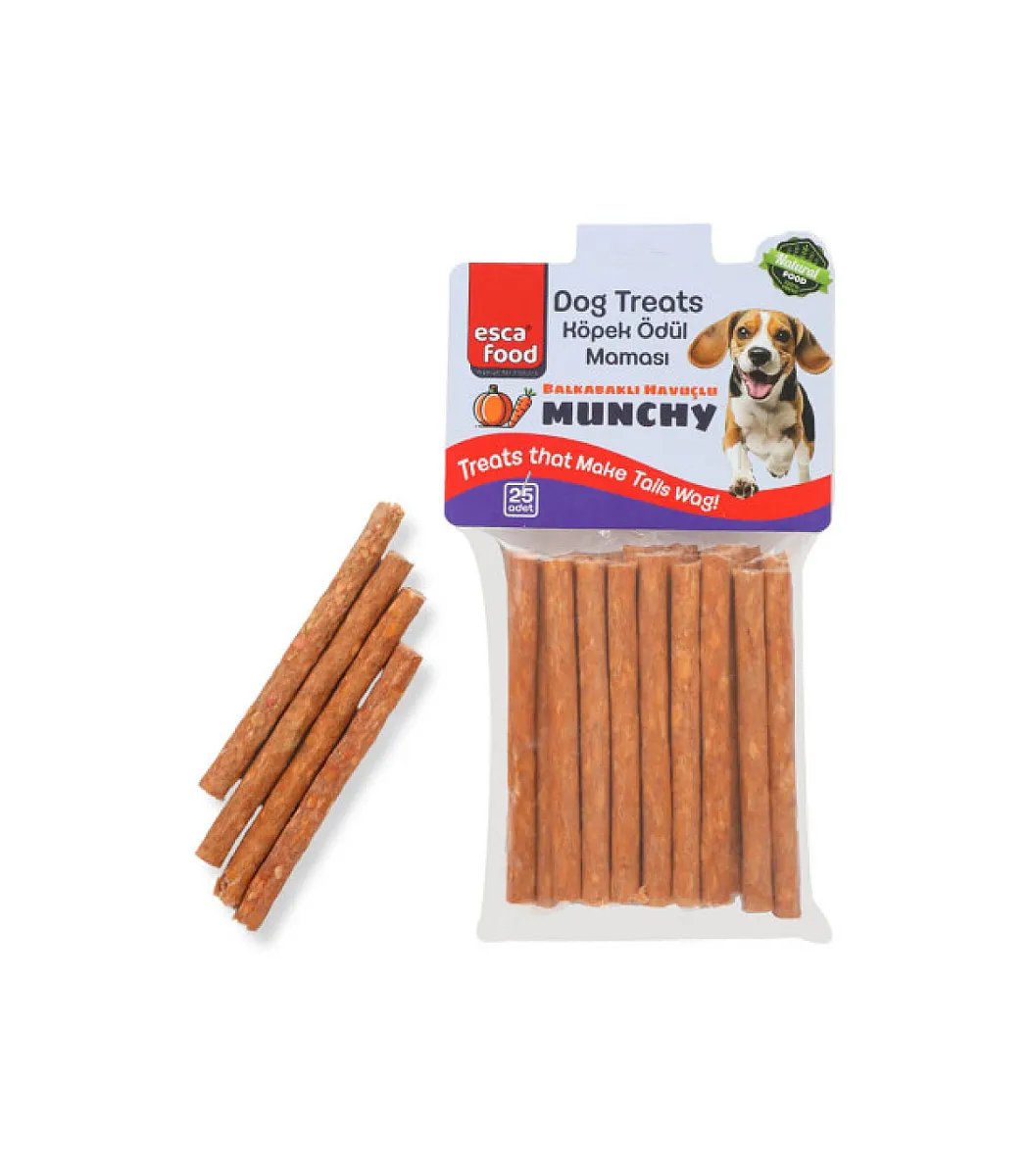 Esca Food Köpek Kraker Balkabak ve Havuçlu 12 cm 8 gr 25'li
