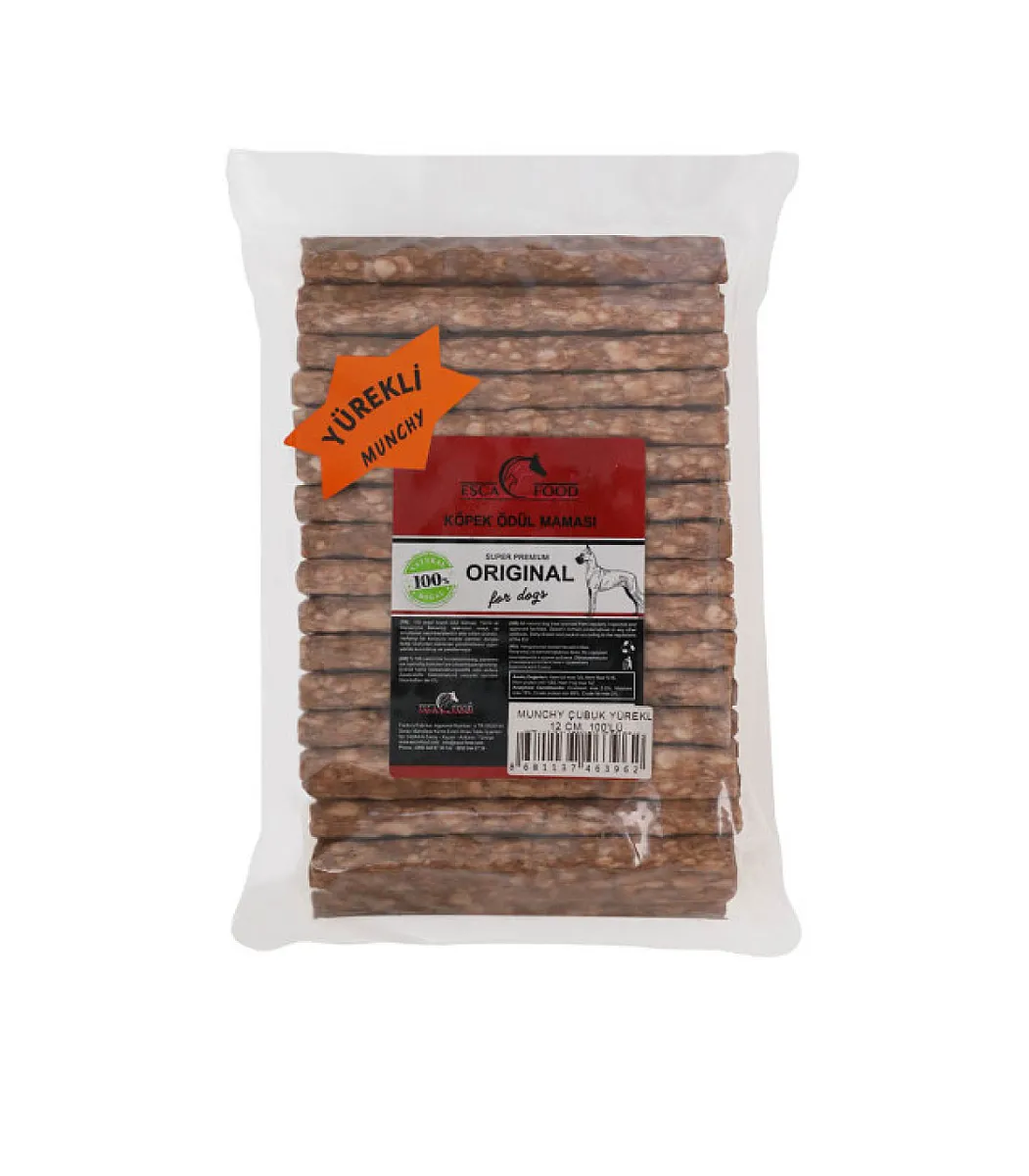 Esca Food Köpek Çubuğu Yurekli 12 cm 8 g 100'lü