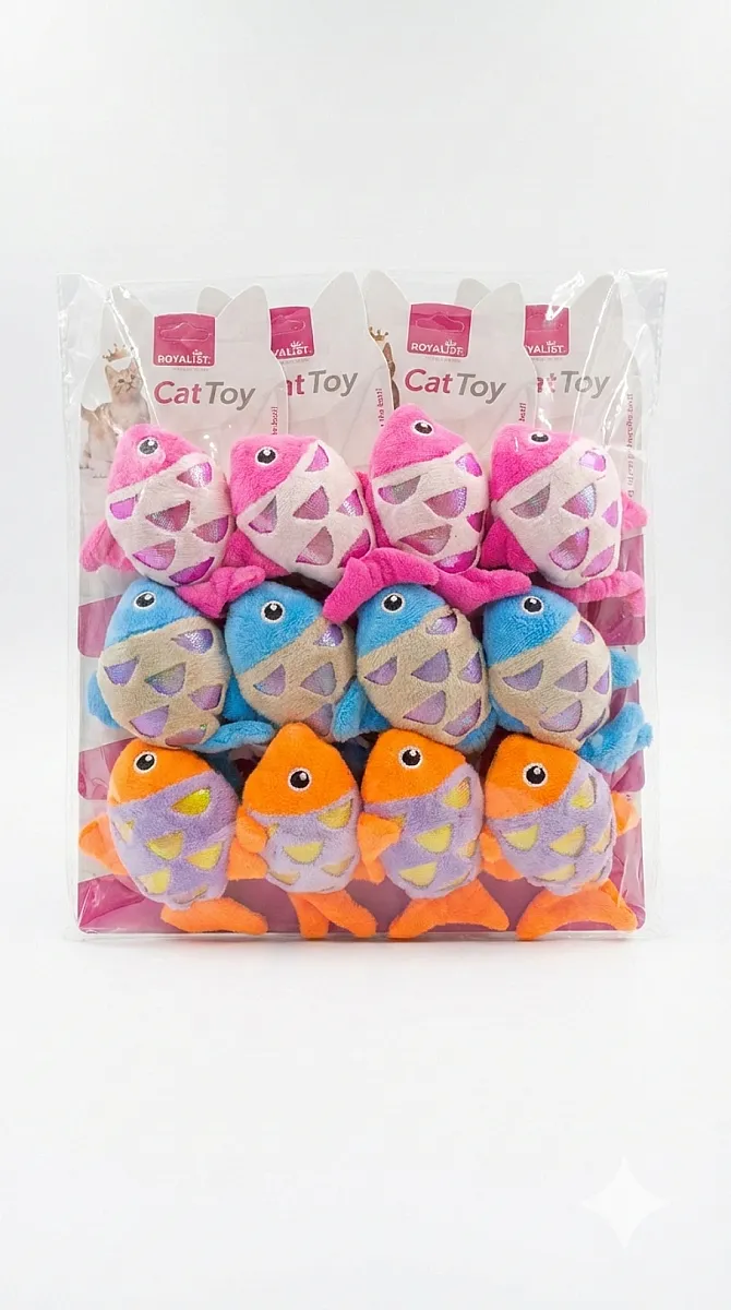 ROYALIST Peluş Balık Kedi Oyuncağı