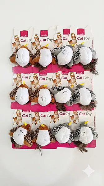 ROYALIST Desenli Kedi Oyuncak Fare