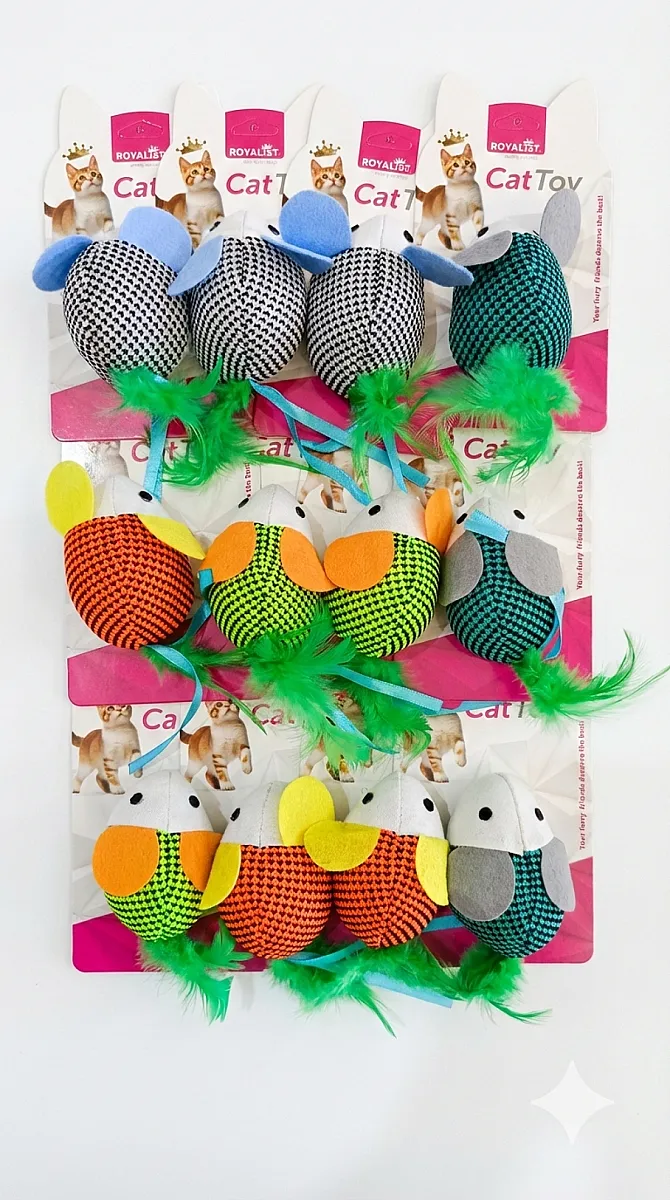 ROYALIST Kedi Oyuncak Fare - Tüylü Kuyruklu