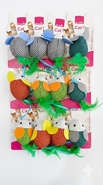 ROYALIST Kedi Oyuncak Fare - Tüylü Kuyruklu