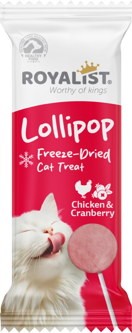 ROYALIST Tavuklu ve Kızılcıklı Kedi Lolipop Ödül 10gr