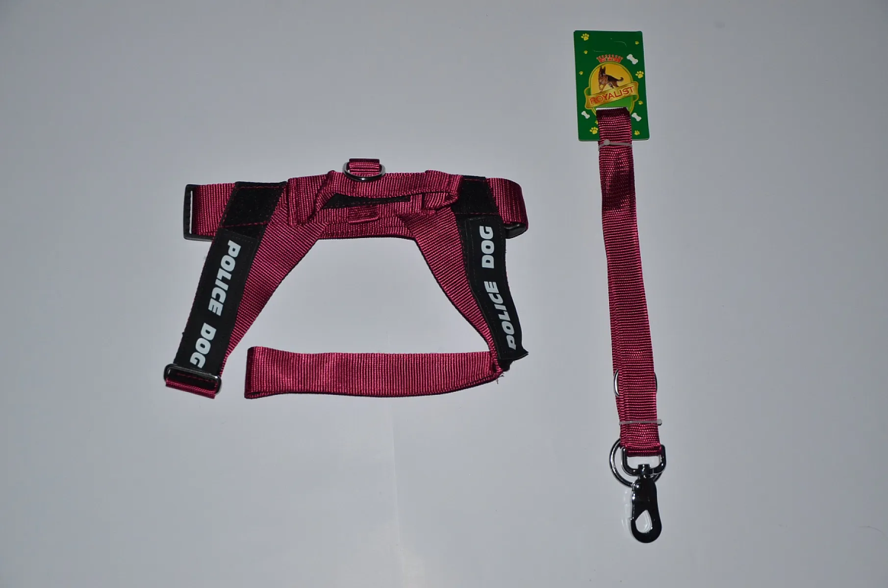 Royalist H-008 (L) Police Köpek Göğüs Tasması ve Gezdirme Kayışı Takımı