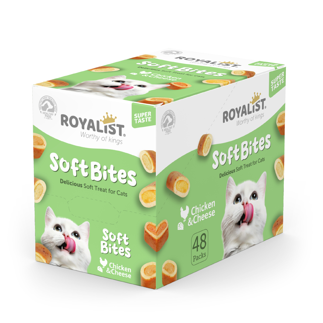 ROYALIST Kedi için Tavuk ve Peynirli Yumuşak Çiğneme Maması, 10 gr - 2
