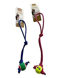 Royalist Deluxe Düğümlü ve Tenis Toplu Köpek Diş İpi Oyuncak - SMT 136 (48-59 cm)