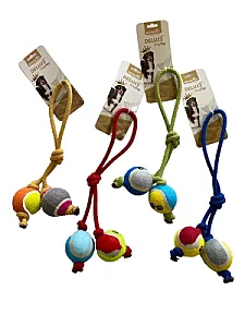 Royalist Deluxe Halka Saplı Çift Tenis Toplu Köpek Diş İpi (38 cm)