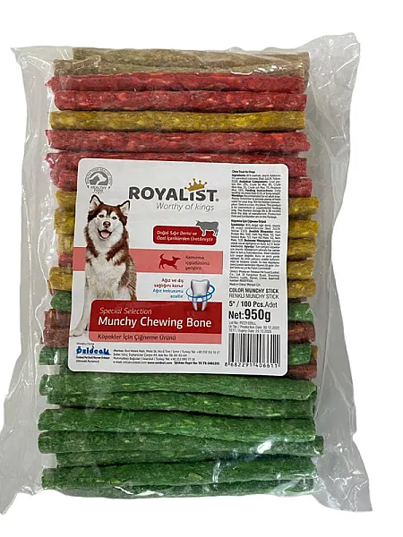 ROYALIST Köpek Kemik Çubukları 100'lü 5" (13 cm)