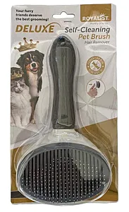 Royalist Deluxe Self-Cleaning Basmalı Kedi ve Köpek Tarağı - Gri - 1
