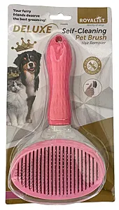 ROYALIST deluxe self-cleaning kedi ve köpek tarağı pembe