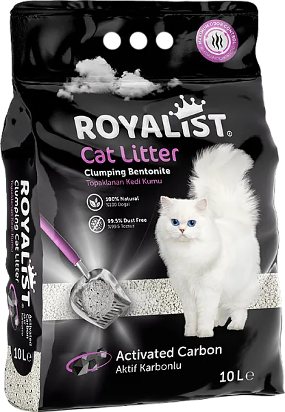 ROYALIST Aktif Karbonlu Kedi Kumu 10 Lt