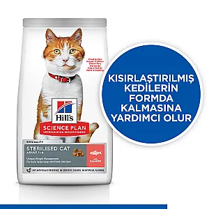 Hill's Science Plan Somonlu Kısırlaştırılmış Yetişkin Kedi Maması 3 kg - 2