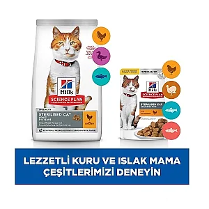 Hill's Kısırlaştırılmış Kedi Maması Tavuklu 3kg - 5