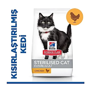 Hill's Science Plan Kısırlaştırılmış Yaşlı Kedi Maması Tavuklu 1,5kg - 1