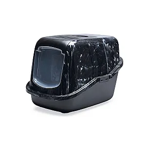 Beeztees Kapalı Koku Filtreli Kedi Tuvaleti 56x39x39cm (Siyah) - 1