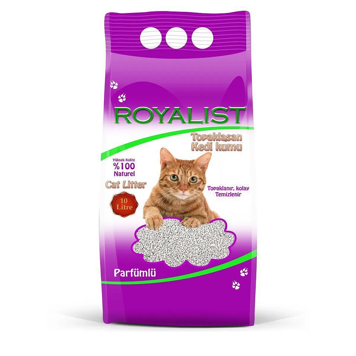 ROYALIST Parfümlü Bentonit Kedi Kumu 10 Lt