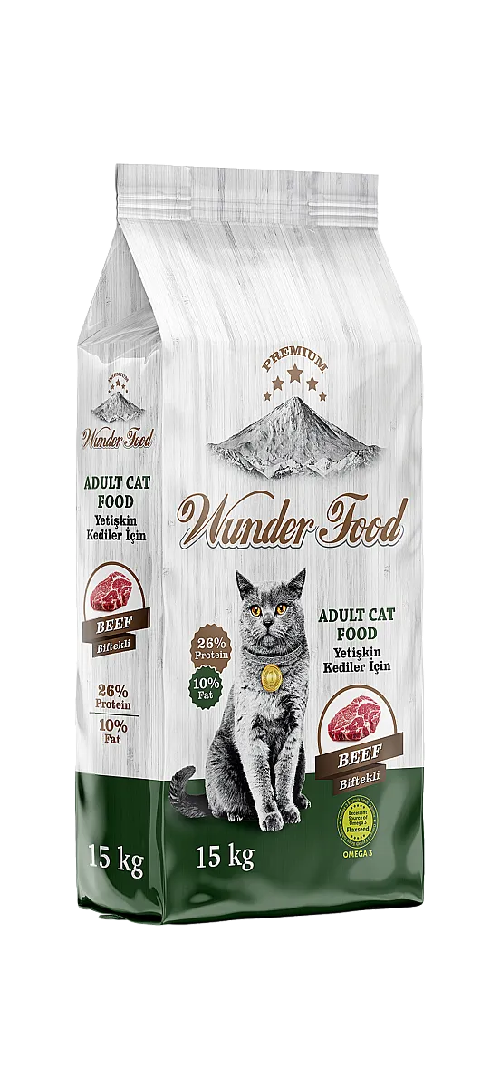 Wunder Food Kedi Maması Biftekli 15 kg