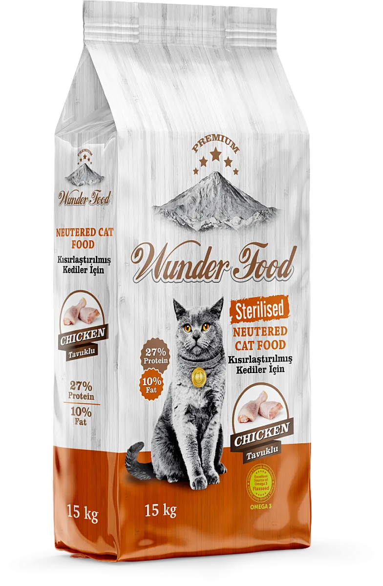 Wunder Food Kısırlaştırılmış Kedi Maması 15 kg