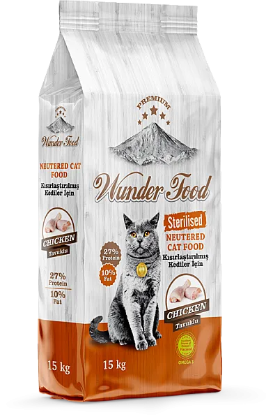Wunder Food Kısırlaştırılmış Kedi Maması 15 kg