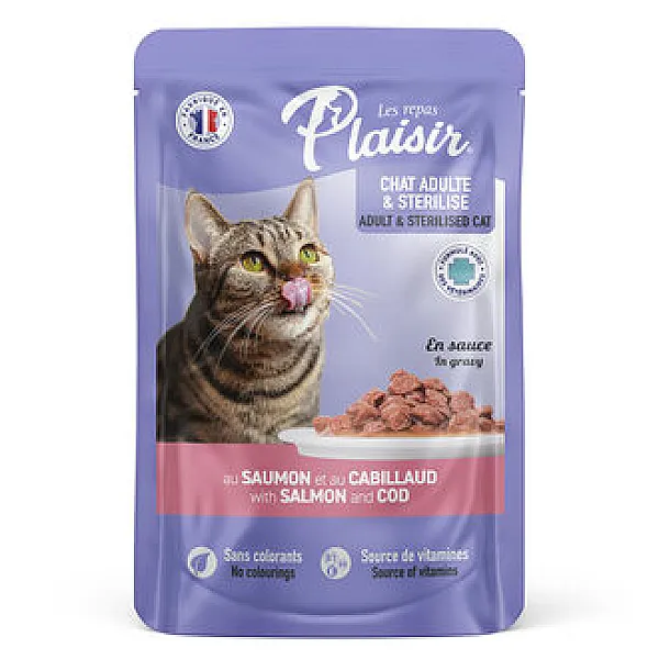 Plaisir Somon Etli Kedi Maması 100g