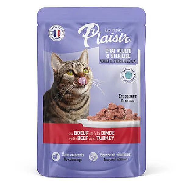Plaisir Kedi Maması Etli Sığır Hindili 100g