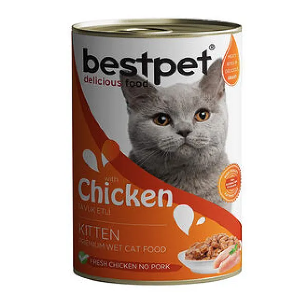 Bestpet Tavuklu Yavru Kedi Konserve Maması 400 g