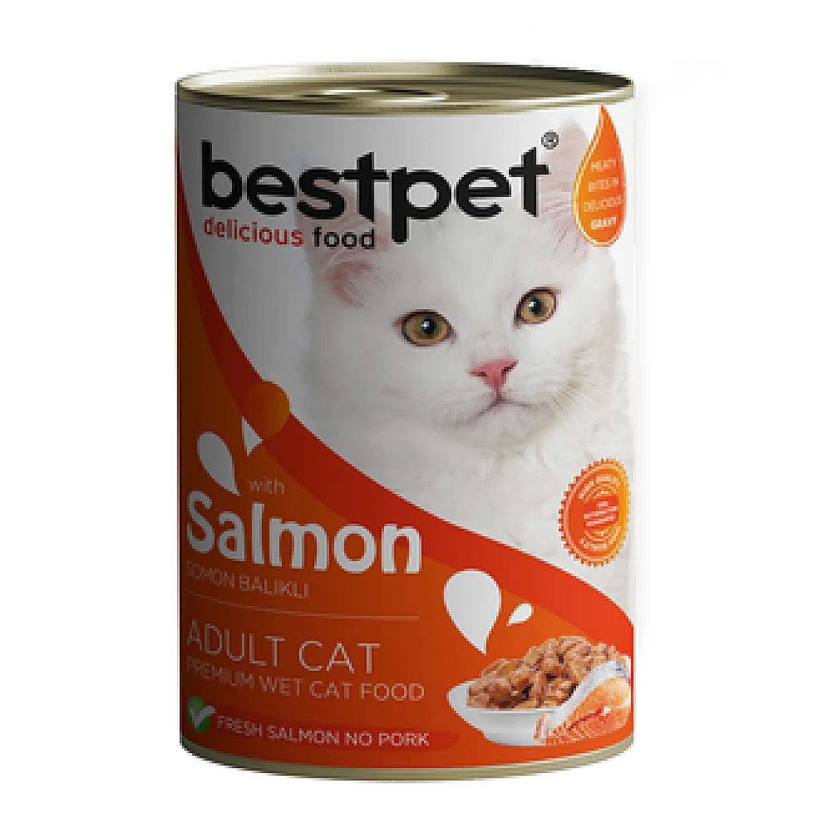 Bestpet Somon Etli Yetişkin Kedi Konservesi 400 g