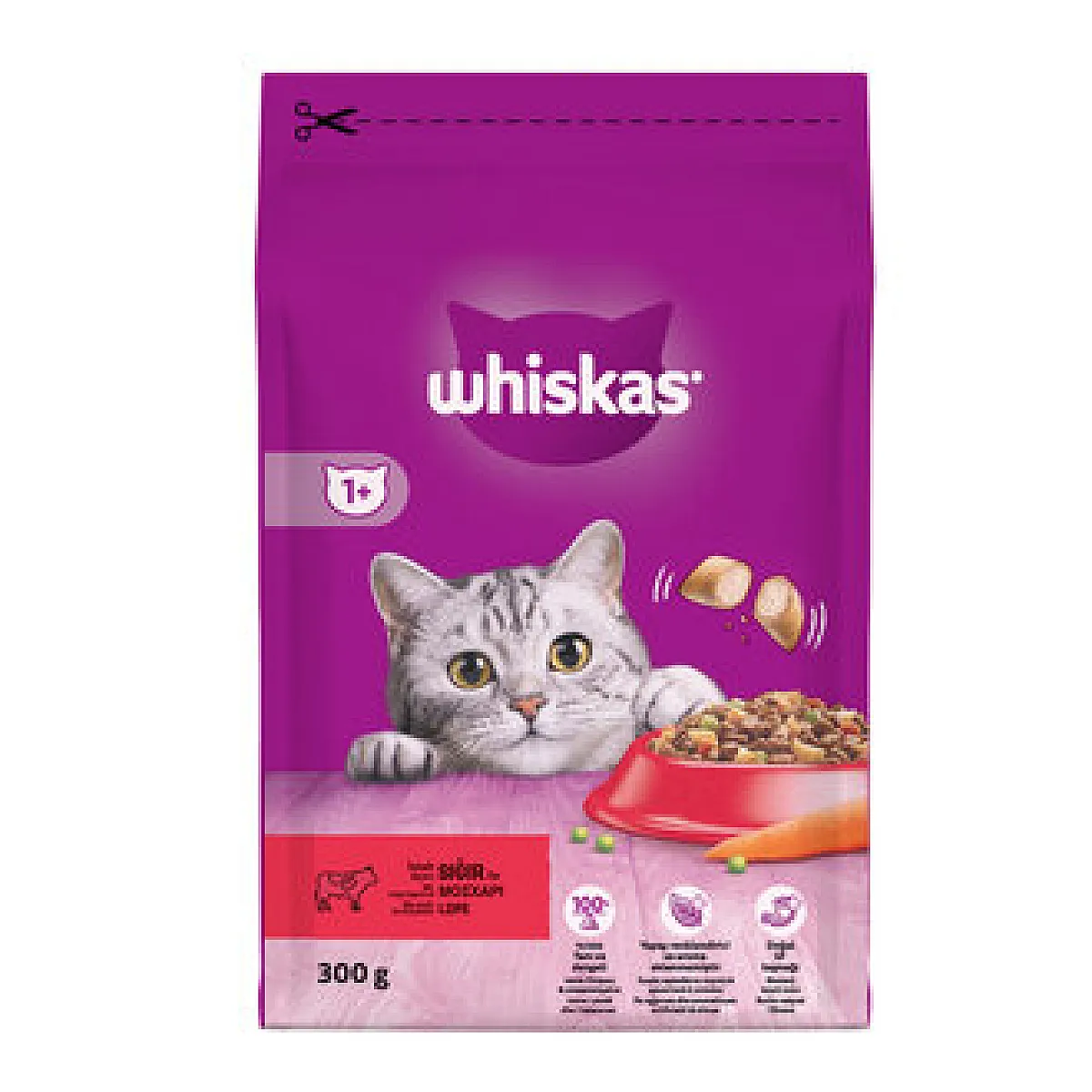 Whiskas Biftek ve Havuçlu Kuru Kedi Maması 300 g