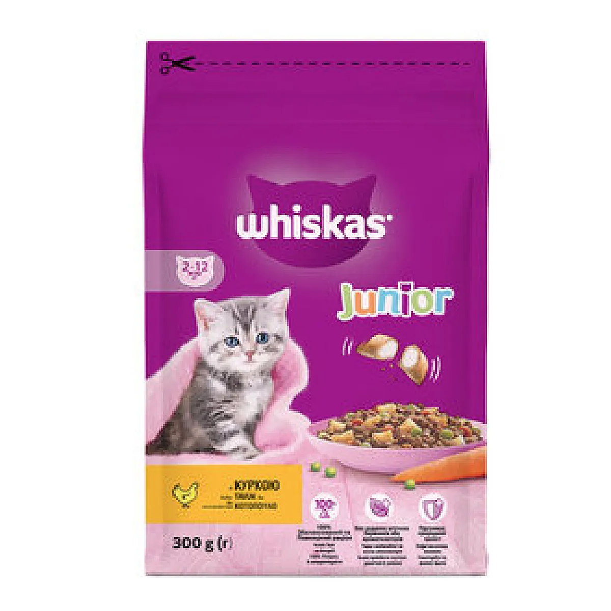 Whiskas Yavru Kedi Maması Tavuklu 300g