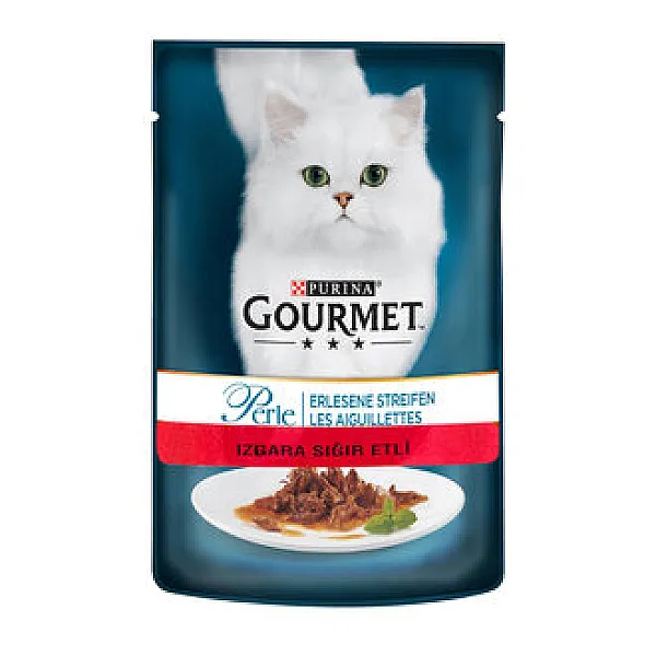 Gourmet Perle Izgara Sığır Etli Yaş Kedi Maması 85 g