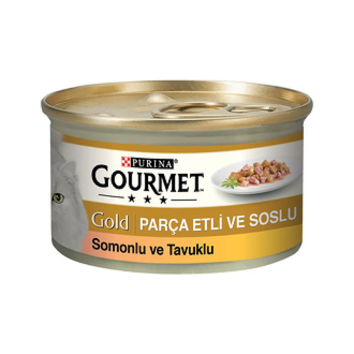 Gourmet Gold Parçalı Etli Somon ve Tavuklu Kedi Maması 85g