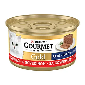 Gourmet Kıyılmış Sığır Etli Yaş Kedi Maması Konserve 85 g