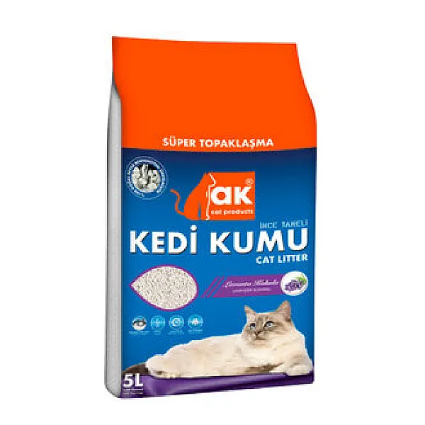Akkum Kedi Kumu, Lavanta Kokulu, İnce Taneli, 5 L