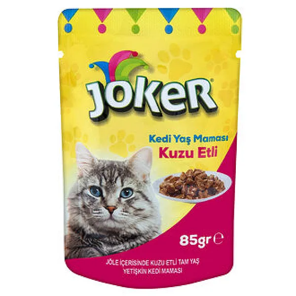 Joker Kuzu Etli Tam Yetişkin Kedi Maması 85 g