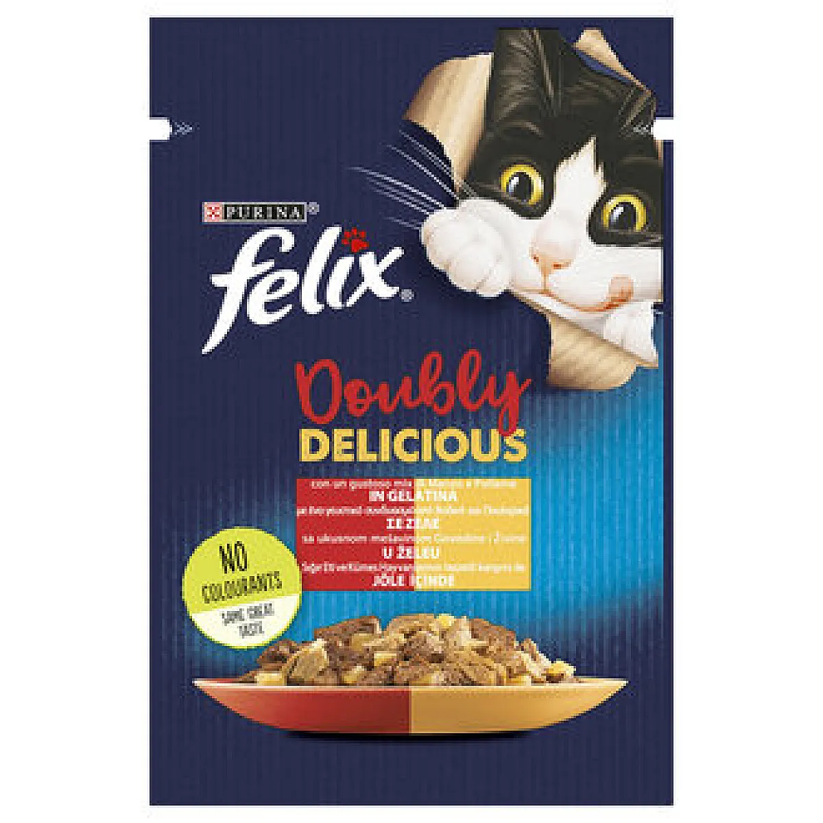 Felix Çiftė Lezzetli Etli ve Tavuklu Yaş Kedi Maması 85 g