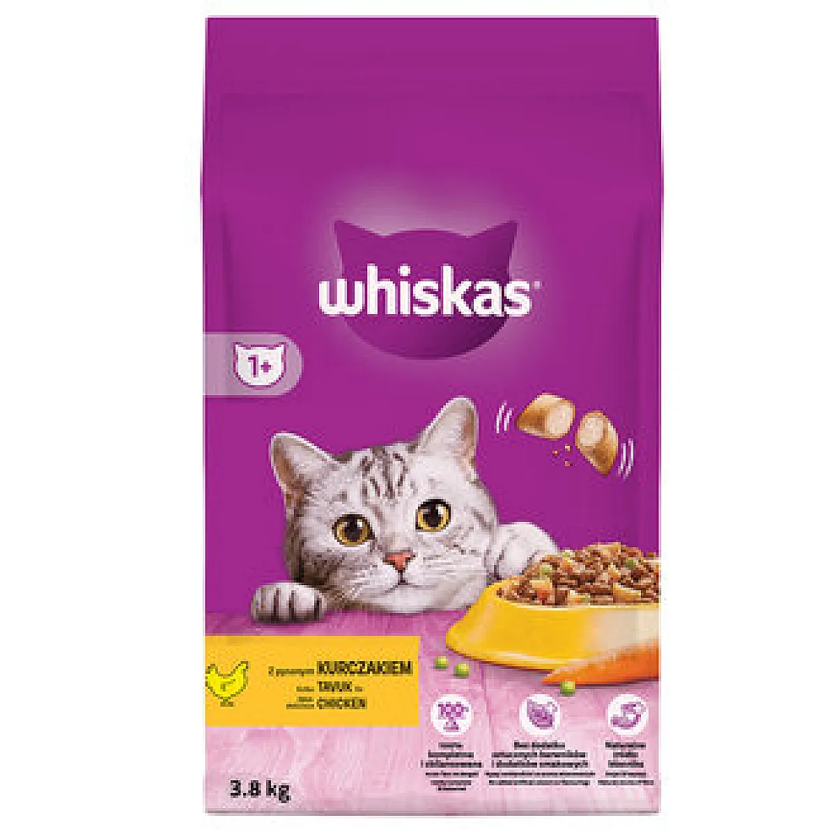 Whiskas Tavuklu Kuru Kedi Maması 3.8 kg