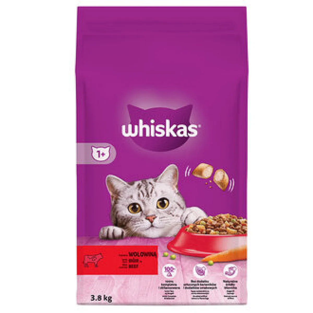 Whiskas Kedi Maması Biftekli ve Sebzeli 3.8 kg