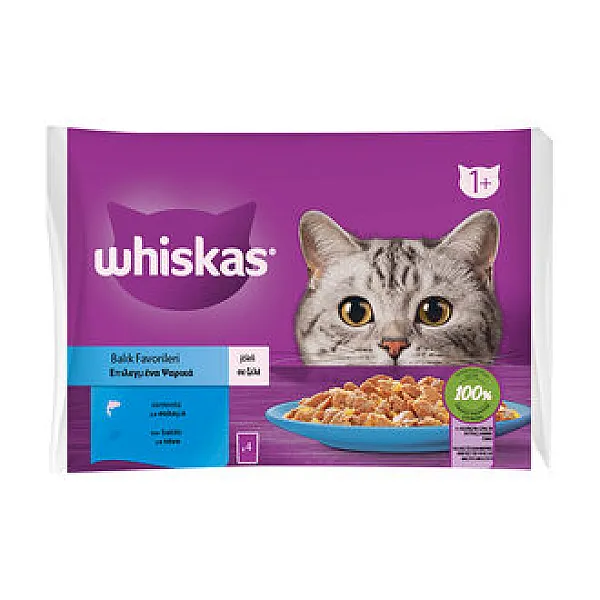 Whiskas Balıklı Kedi Maması 4 x 85 g